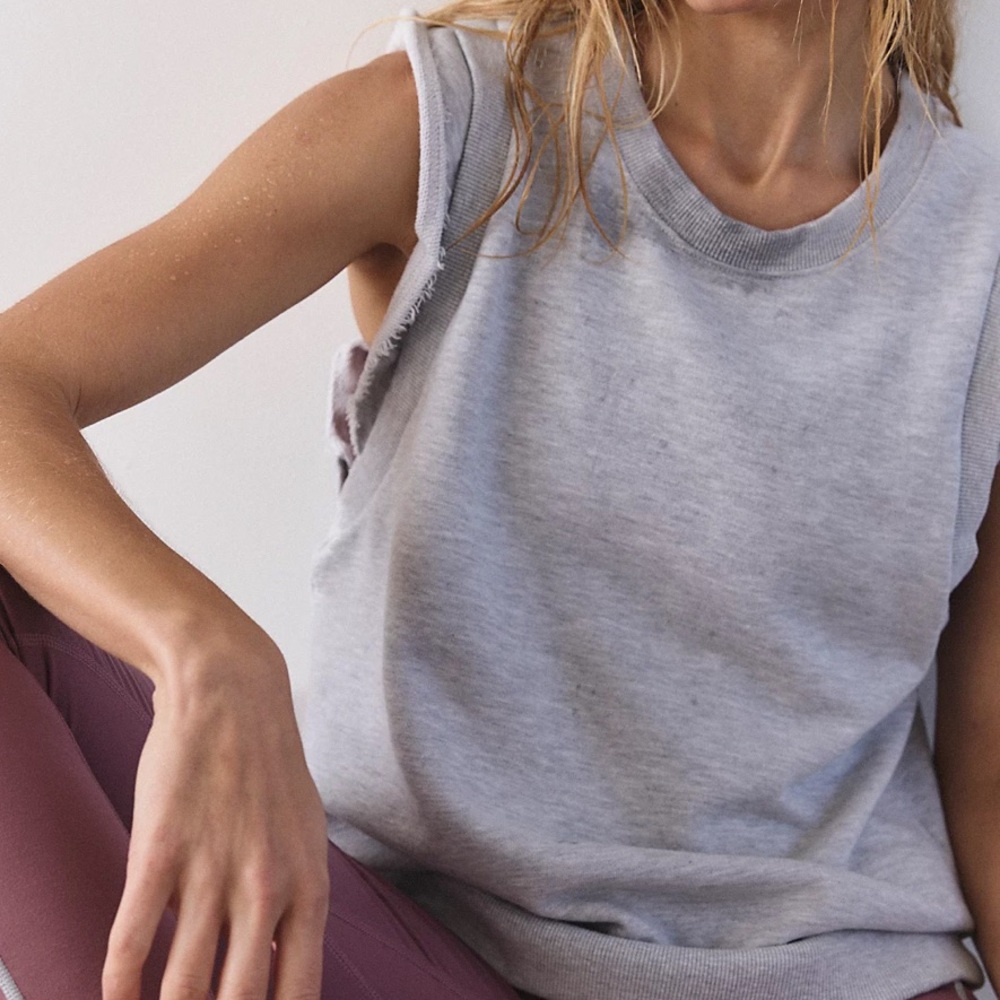 FP Movement by Free People Light Gray Muscle Tee